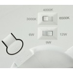 LED PANEL E2 12W CCT MULTIWATT OKROGLI ČRN NADG./VGRAD. - slika 5