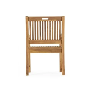 Stol NOEMI ima strukturo iz lesa z oljnim zaključkom. Barva: - Akacijev les Material: - Les Dimenzije: širina: 58cm globina: 60cm višina: 88cm višina: