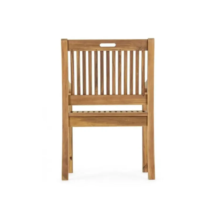 Stol NOEMI ima strukturo iz lesa z oljnim zaključkom. Barva: - Akacijev les Material: - Les Dimenzije: širina: 58cm globina: 60cm višina: 88cm višina: