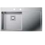 NERJAVNO POMIVALNO KORITO SINK SOLUTION MONACO DESNI SET Z ARMATURO - slika 2