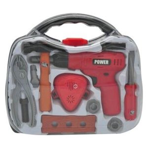 Priročen kovček ima priloženih 12 kosov: orodij