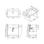NERJAVNO POMIVALNO KORITO ALVEUS MONARCH QUADRIX 60 BRONZE 790X450MM - slika 2