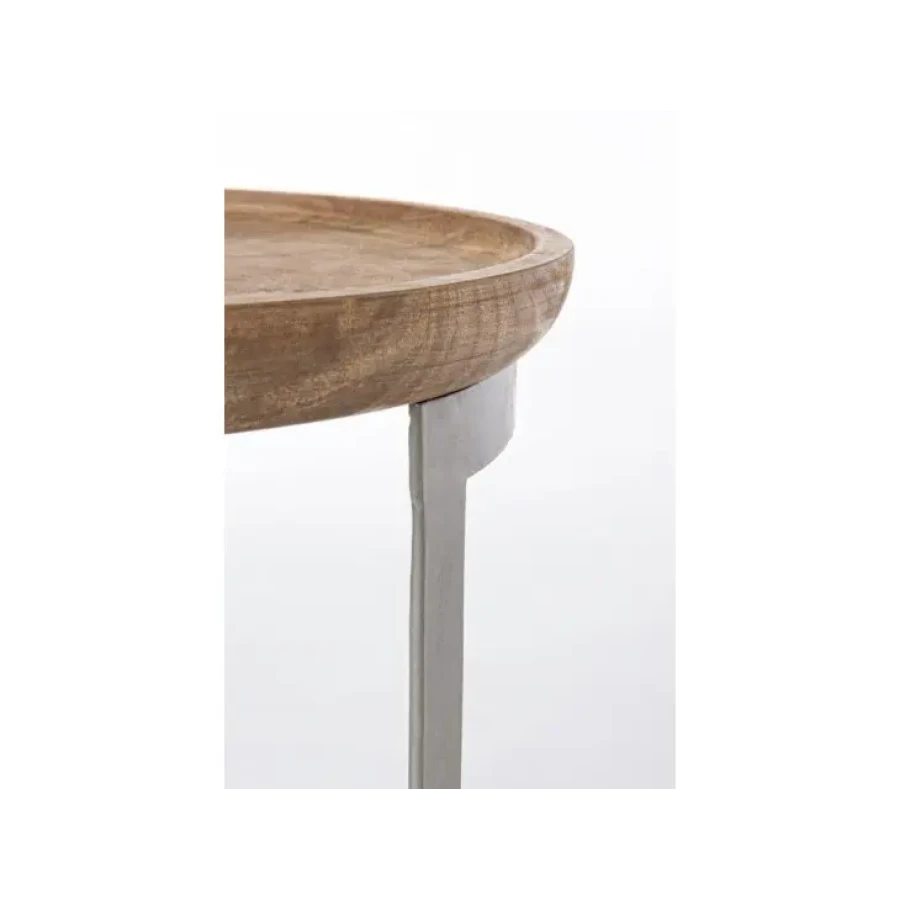 Set2 klubske mize NARVIK krog ima jekleni okvir in vrh iz lesa. Dimenzije: širina: Ø43cm širina: 43h; Ø53cm globina: 43h; Ø53acm višina: 43; Ø53acm