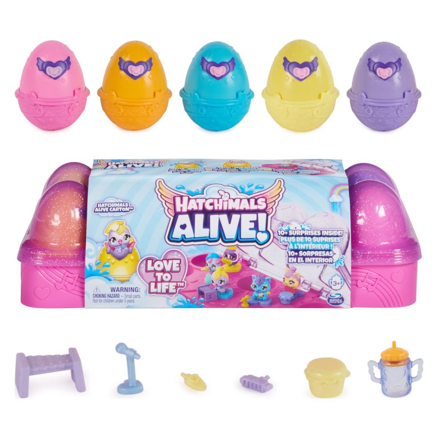 OŽIVITE SVOJE HATCHIMALSE: S svojo ljubeznijo in skrbjo lahko oživite 5 figuric Hatchimals Alive na popolnoma nov
