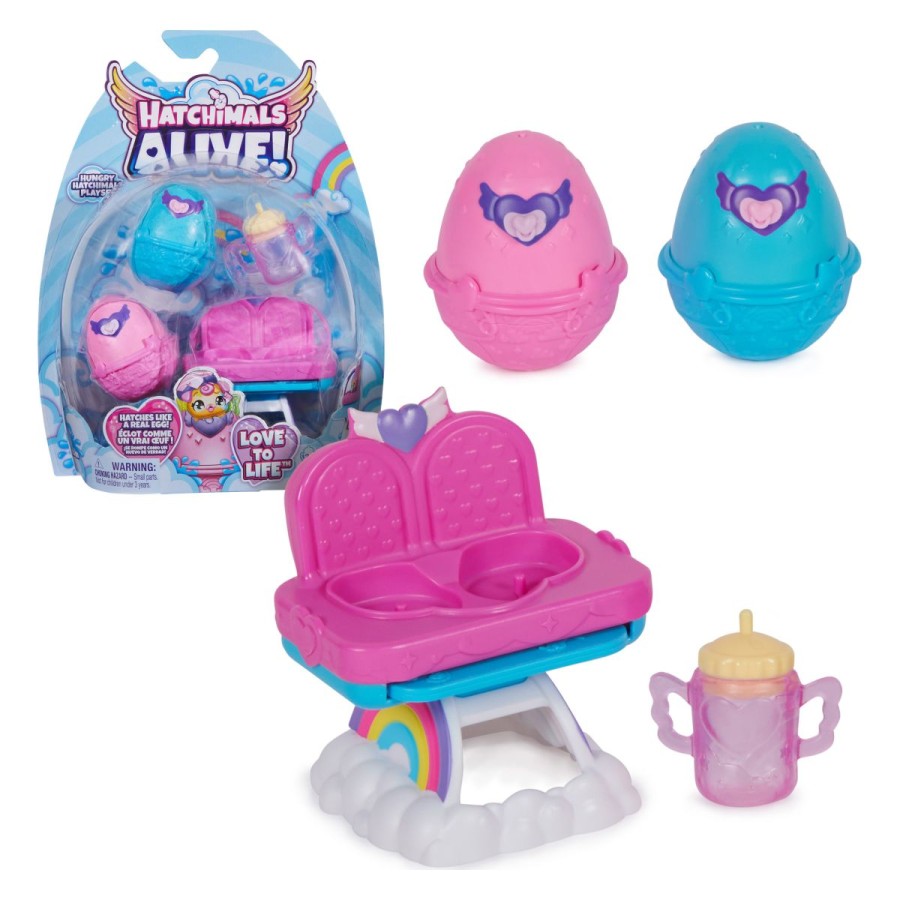 OŽIVITE SVOJE HATCHIMALSE: S svojo ljubeznijo in skrbjo lahko oživite 2 figurici Hatchimals Alive na popolnoma nov