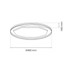 NADGRADNA STROP. SVETILKA MILAGRO OPTIMA ČRNA 52W LED 48CM ML7053 - slika 4