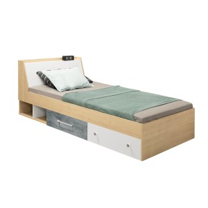 Postelja iz kolekcije STEP. . Postelja širine 120cm iz otroške pohištvene serije Step je kakovostne izdelave. Postelja je namenjena vzmetnici 120x200cm.