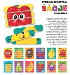 Na zabaven in poučen način spod-budite svojega otroka, da spozna različne vrste sadja s pomočjo prikupne zlaganke SPOZNAJ IN SESTAVI SADJE. Ne le, da bo