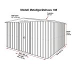 KOVINSKA VRTNA HIŠKA GLOBEL DREAM 108 SREBRNA Š296 X G238 X V203 CM - slika 2