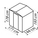 KOVINSKA VRTNA HIŠKA GLOBEL DREAM 65 ANTRACIT Š172 X G144 X V193.5 CM - slika 4