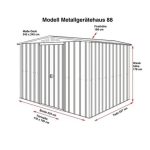 KOVINSKA VRTNA HIŠKA GLOBEL DREAM 88 SREBRNA Š234 X G238 X V198 CM - slika 2