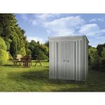 KOVINSKA VRTNA HIŠKA GLOBEL SKILLION 64 SREBRNA Š172 X G113 X V199 CM - slika 3