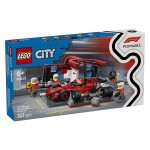 Lego® City Servisni boks in mehaniki z avtomobilom Ferrari F1®Opremi se za zelo hitro akcijo s servisnim boksom F1® Ferrari! Zberi ekipo servisnega boksa in vpokliči voznika Ferrarija na svetlobno hitro servisiranje. Preveri motor