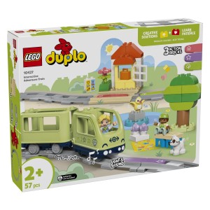 Lego® Duplo® Interaktivna železničarska dogodivščinaMalčki se z interaktivnim železničarskim kompletom odpravijo na neskončna raziskovalna potovanja. Izberejo si kraj za počitnice