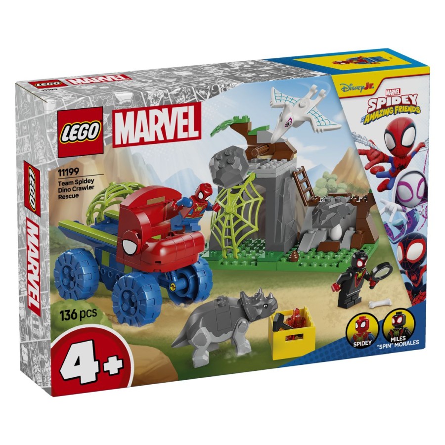 Lego® Spidey Reševalno dino vozilo ekipe SpideyMiles »Spin« Morales išče fosile