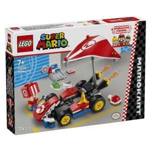 Lego® Super Mario™ Mario Kart™ – Standard KartPridruži se Toadu (Pit Crew) in pripravi Standard Kart za dirko! Zgrabi ključ z delovne postaje