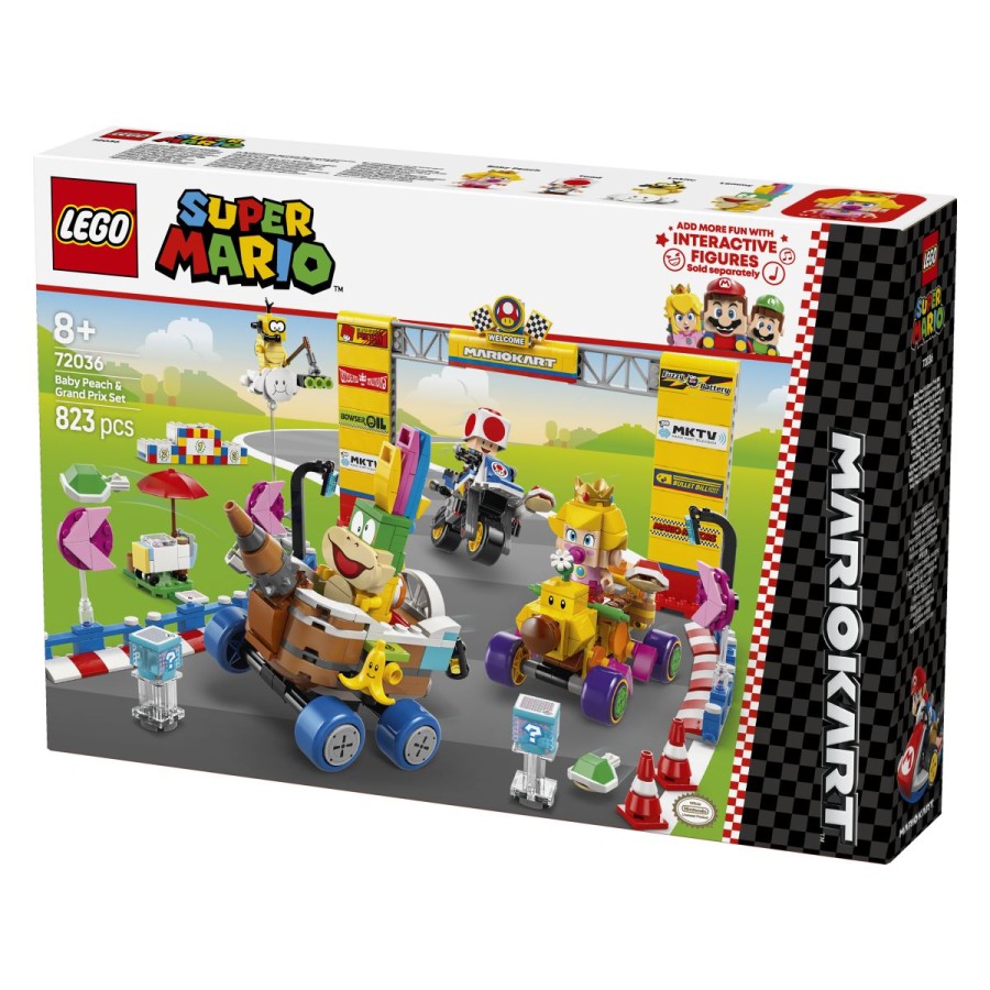 Lemmyjem v gokartu Landship ali Toad na standardnem kolesu. Driftaj mimo prometnih stožcev in izstreljuj školjke. Navijaj za tekmovalce iz Lakitujevega oblaka. Ali pa vozi vozila z LEGO® Mariom™