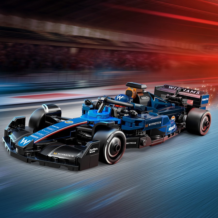 ki je leta 2024 tekmoval v Formuli 1®. V igralnem kompletu je tudi minifigura voznika Williams Racing