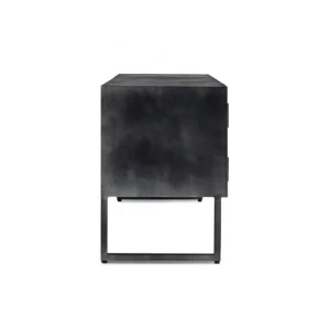 TV regal 2A DORSET je narejen iz mangovega lesa z oblogo. Ima barvano jekleno konstrukcijo. Material: - Les - Jeklo Barva: - Črna Dimenzije: širina: 130cm