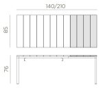 Vrtna garnitura RIO 140 + 6x stol TRILL - Antracit - slika 15