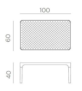 Vrtna klubska miza NET 100, tortora - slika 8