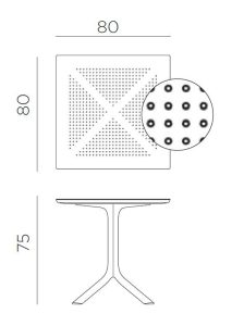 Vrtna miza CLIP 80 - Antracit - slika 6