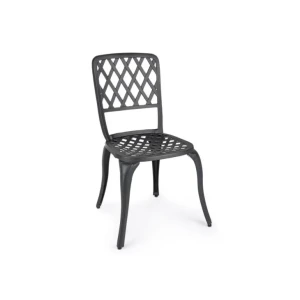 Vrtni stol FAENZA antracit je narejen iz aluminija. Je preprost a hkrati eleganten vrtni stol, ki je odličen kos pohištva za vašo okolico. Dimenzije: