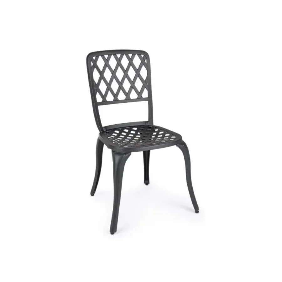 Vrtni stol FAENZA antracit je narejen iz aluminija. Je preprost a hkrati eleganten vrtni stol, ki je odličen kos pohištva za vašo okolico. Dimenzije: