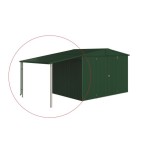 DODATKI ZA KOVINSKE HIŠKE BIOHORT 150X228 CM STRANSKA STREHA ZA EUROPA V 4/5 TEMNO ZELENA