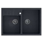 GRANITAL POMIVALNO KORITO QUADRON BILL 120 ČRN- SREBRN