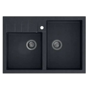 GRANITAL POMIVALNO KORITO QUADRON BILL 120 ČRN- SREBRN