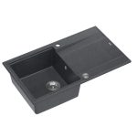 GRANITAL POMIVALNO KORITO QUADRON EVAN 111 ČRN DIAMANT - slika 3