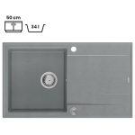 GRANITAL POMIVALNO KORITO QUADRON EVAN 111 SIV - slika 2