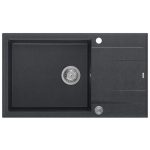 GRANITAL POMIVALNO KORITO QUADRON EVAN 136 XL ČRN DIAMANT
