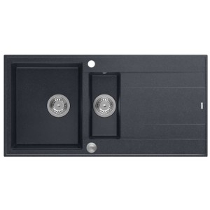 GRANITAL POMIVALNO KORITO QUADRON EVAN 156 ČRN DIAMANT