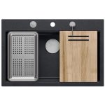 GRANITAL POMIVALNO KORITO QUADRON MARC WORKSTATION ČRN