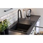 GRANITAL POMIVALNO KORITO QUADRON PETER 111 ČRN - slika 3