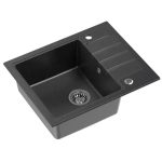 GRANITAL POMIVALNO KORITO QUADRON PETER 116 ČRN - slika 3