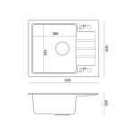 GRANITAL POMIVALNO KORITO QUADRON PETER 116 SIV - slika 4
