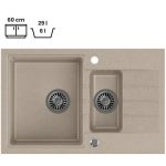 GRANITAL POMIVALNO KORITO QUADRON PETER 156 BEŽ - slika 2