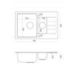 GRANITAL POMIVALNO KORITO QUADRON PETER 156 SIV - slika 4