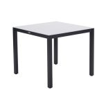 JEDILNA MIZA LYRA FIX 4P ALU STEKLO 90X90 TEMNO SIVA