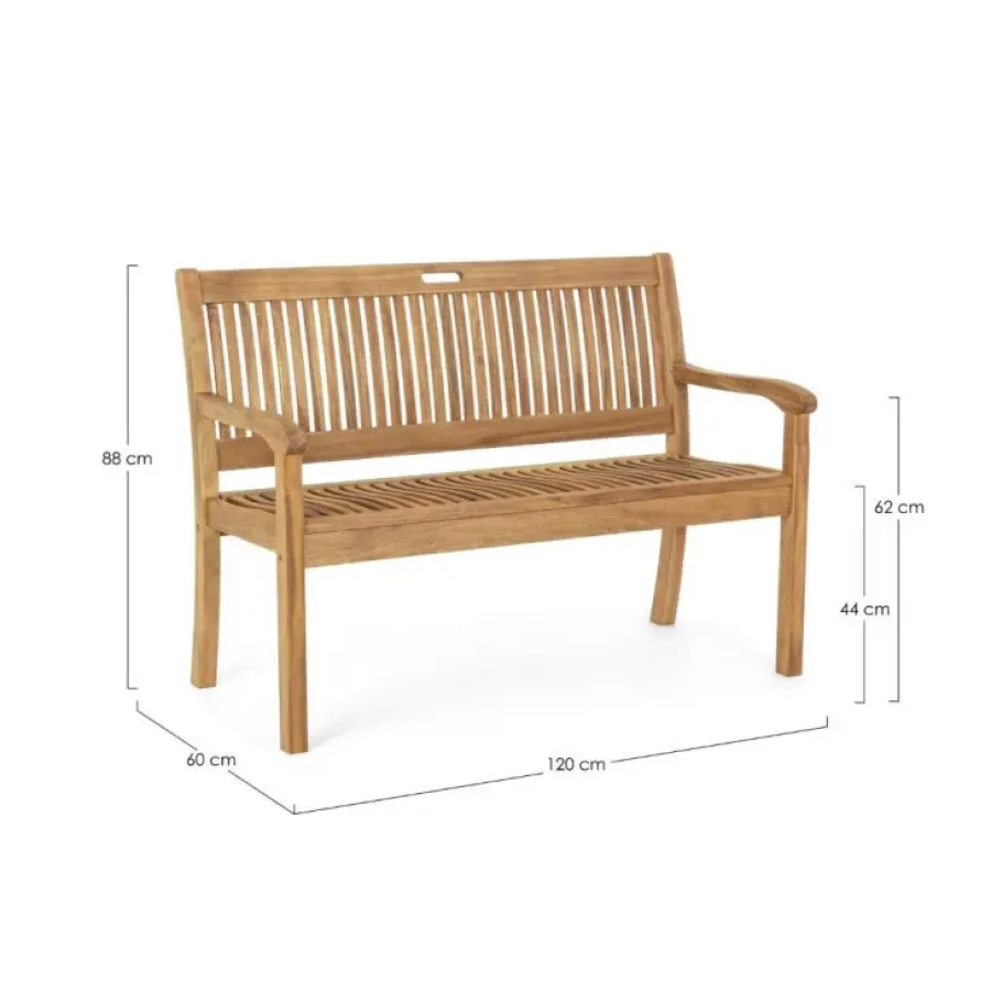 Klop 2P NOEMI ima strukturo iz lesa z oljnim zaključkom. Barva: - Akacijev les Material: - Les Dimenzije: širina: 120cm globina: 60cm višina: 88cm višina: