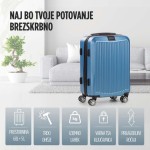 KOVČEK SCANDINAVIA CARBON SERIES 60L MODER - slika 3