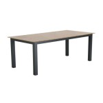 KOVINSKA MIZA NATERIAL CLARA SIVA 200X100 ALU, SINT. LES