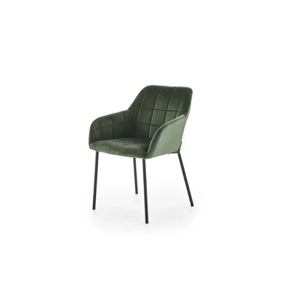 Kuhinjski stol BOBI1 je eleganten in udoben jedilni stol. Noge so izdelane iz kovine v črni barvi. Stol je udoben saj je oblazinjen v mehko žametno tkanino,