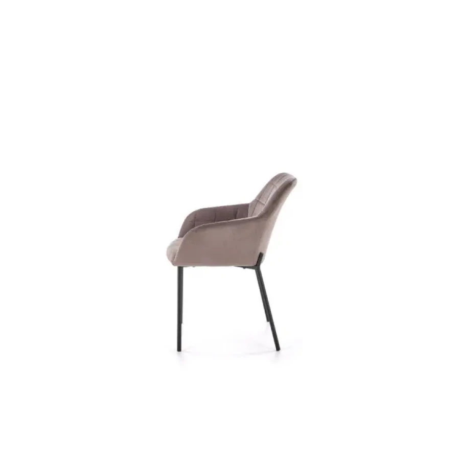 Kuhinjski stol BOBI1 je eleganten in udoben jedilni stol. Noge so izdelane iz kovine v črni barvi. Stol je udoben saj je oblazinjen v mehko žametno tkanino,
