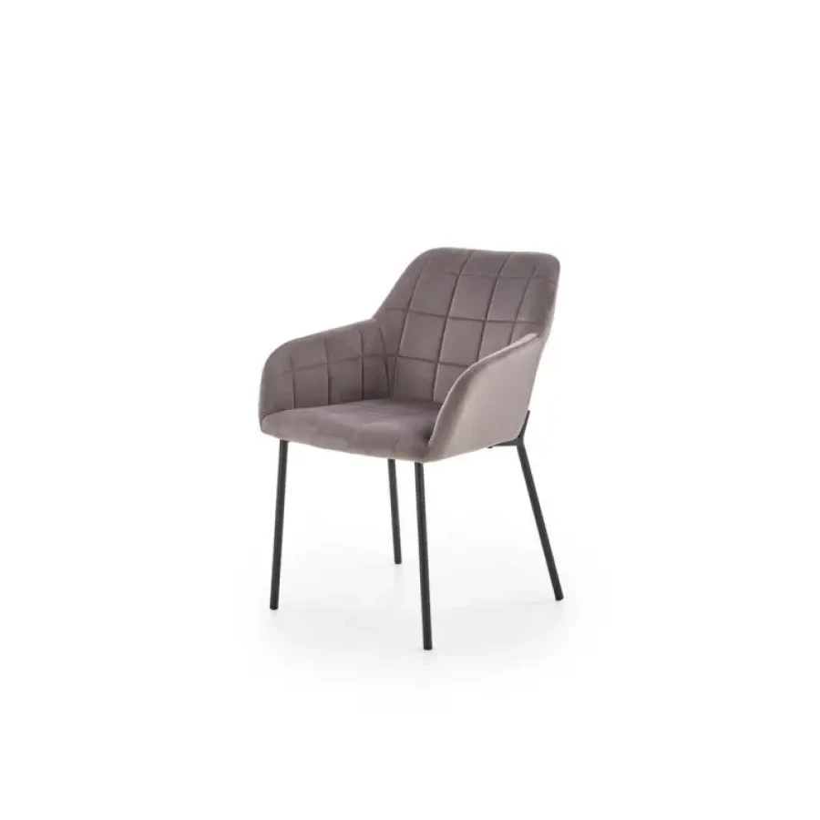 Kuhinjski stol BOBI1 je eleganten in udoben jedilni stol. Noge so izdelane iz kovine v črni barvi. Stol je udoben saj je oblazinjen v mehko žametno tkanino,