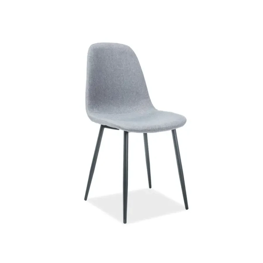 Kuhinjski stol FOXY 3 je klasično in elegantno oblikovan. Tanke noge so iz kovine v črni mat barvi, tako je stol hkrati eleganten kakor tudi trpežen in