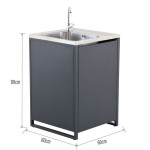 LETNA KUHINJA NATERIAL NATERIAL EUROPA 60X60 ALU, KORITO IN PIPA - slika 2